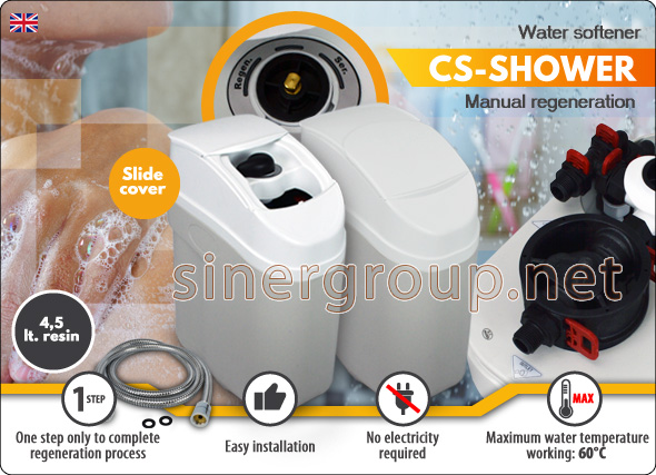 CS Shower Water Softener Regeneration Manual One Step Cost Saving Easy Installation No Electricity Required 