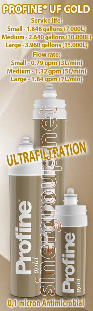 ultrafiltration water filter 0,1 micron bacteriostatic antimicrobial silver