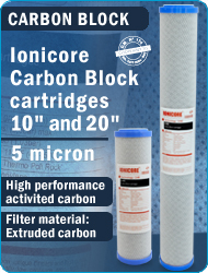 Ionicore Cartridges Extruded Activated Carbon Block High Filtration Capacity Water Purifiers