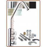 3043 3-way faucet 1/4" Glazed chrome
