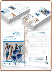 ERGO metered water softeners A4 glossy coated paper 250gr. printed folded leaflets - ITA./ENG.