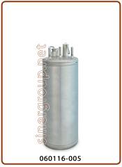 316 SS water carbonator 1,200lt. IN/OUT OD8mm. with safety valve - vertical