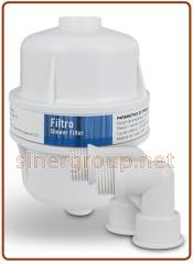 Filtro per doccia sistema completo col. bianco IN 1/2" F. - OUT 1/2" M. (1)