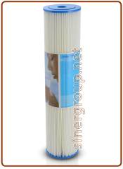 Green Filter big pleated polyester cartridge 20" - 50 micron (10)