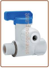 Stop valve Adaptor OD Tube - M.xF. Thread BSPP 3/8" -  3/8" x 3/8"