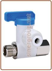 Stop valve Adaptor OD Tube - M.xF. Thread BSPP 3/8" - 3/8" x 3/8"
