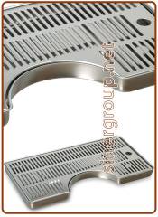 Rounded drip Trays for mechanical fonts STAINLESS STEEL - 400 x 220 x OD 130mm.
