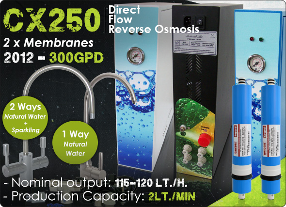 CX250 direct flow reverse osmosis 300 GPD
