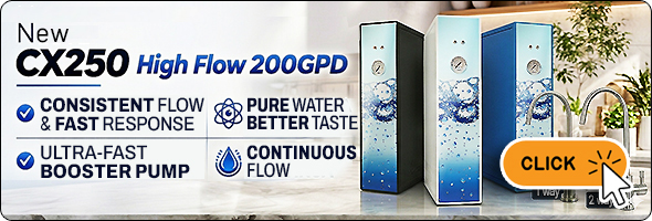 cx250 high flow 200gpd membrane water purifiers direct flow water drink water reverse osmosis osmotized water ultra fast booster pump water dispensers microfiltration purified water