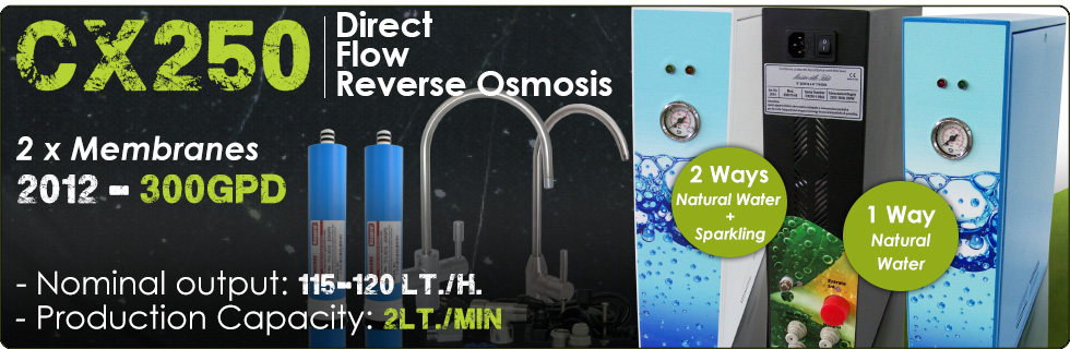 CX250 direct flow reverse osmosis 300 GPD