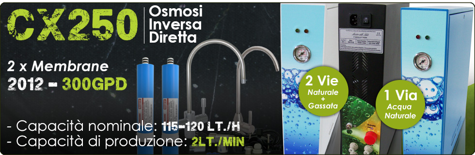CX250 Osmosi Inversa Diretta 300GPD