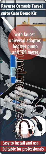 Reverse Osmosis Travel suite Case Demo Kit Filters Faucets Filtration Water Treatment Booster pump