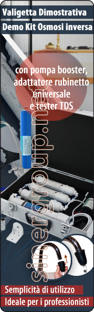 Valigetta Dimostrativa Demo kit Membrane Filtrazione Acqua Osmosi Inversa Filtri Rubinetti pompa booster