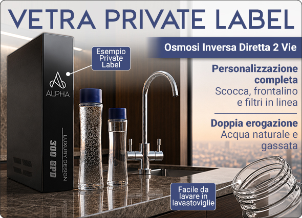vetra osmosi inversa gassata personalizzazione filtrazione booster residenziale distributori installatori