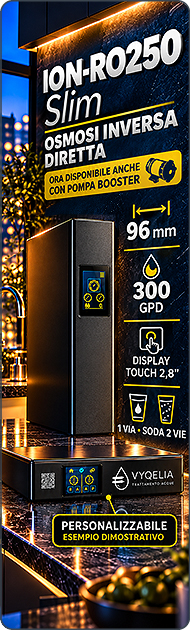 osmosi inversa diretta personalizzabile marchio logo acqua naturale gassata pompa booster display touch