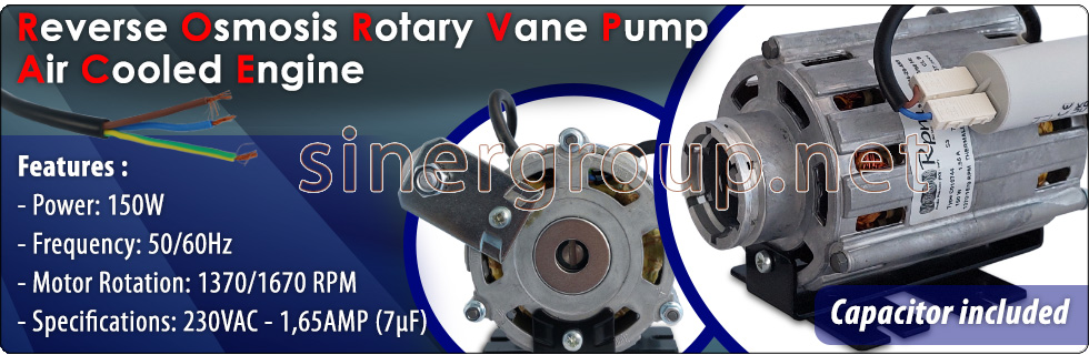 Air cooled engine reverse osmosis water coolers rotary pump capacitor
