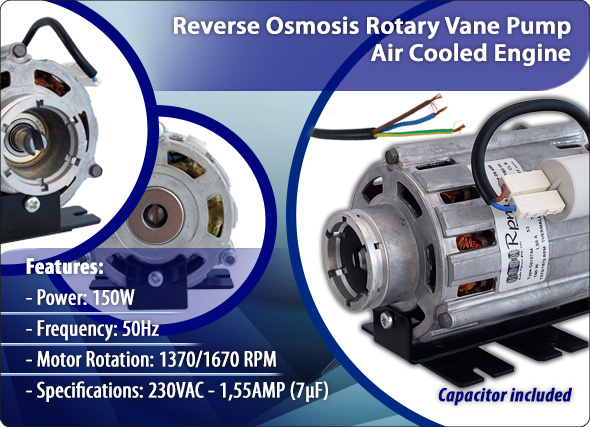 Air cooled engine reverse osmosis water coolers rotary pump capacitor