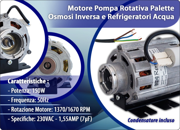 motore raffreddato aria pompa rotativa osmosi inversa refrigeratori acqua 150W condensatore 