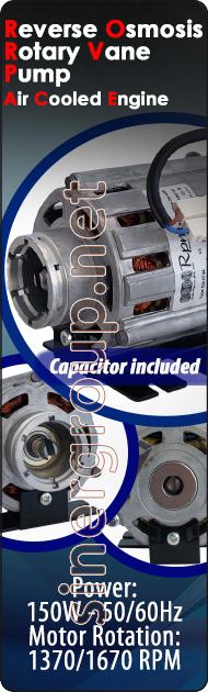 Air cooled engine reverse osmosis water coolers rotary pump capacitor