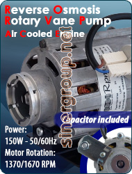 Air cooled engine reverse osmosis water coolers rotary pump capacitor