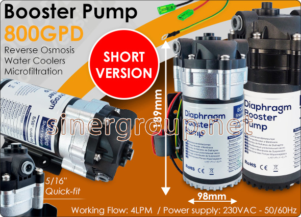 Booster pump short version Microfiltration Reverse osmosis Water Coolers