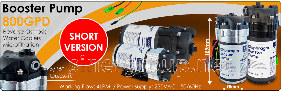 Booster pump short version Microfiltration Reverse osmosis Water Coolers