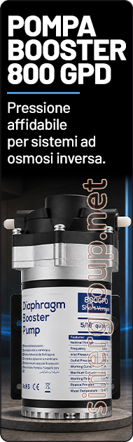 pompa booster 800gpd osmosi inversa diaframma slim compatto oem b2b