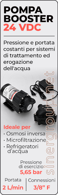 pompa booster membrana acqua trattamento inversa osmosi compatta silenziosa affidabile