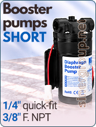 pumps booster short compact treatment water connection pressure flow quick-fit