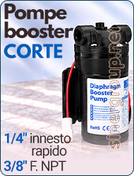 pompe booster short compatte trattamento acqua innesto pressione flusso rapido