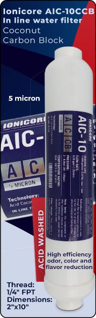carbon block in line filter Chlorine reduction acid washed Water Purifiers water cooler Reverse Osmosis