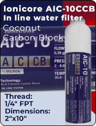 carbon block in line filter Chlorine reduction acid washed Water Purifiers water cooler Reverse Osmosis