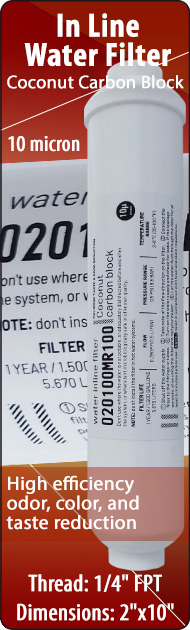 10CCB No Brand carbon block in line filter Chlorine reduction Water Purifiers water cooler Reverse Osmosis