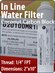 10CCB No Brand carbon block in line filter Chlorine reduction Water Purifiers water cooler Reverse Osmosis