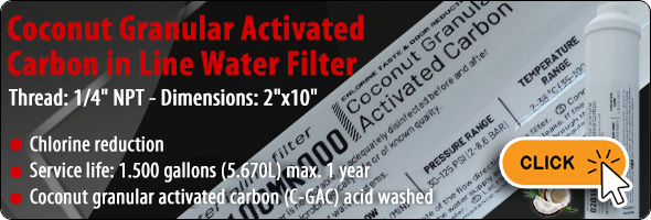 Coconut Carbon Block in Line Water filter Post osmosis Filtration Microfiltration Water Treatment