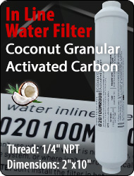  CGAC No Brand coconut granular activated carbon in line filter Chlorine reduction acid washed Water Purifiers water cooler Reverse Osmosis