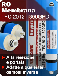 Membrane Osmosi Inversa Ionicore Keypra line 300 gpd Sistema Filtrazione Acqua Alta Reiezione