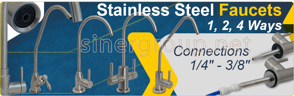 Faucets 1 2 3 way stainless steel Water Purifier Faucet Water Dispenser Reverse Osmosis Microfiltration