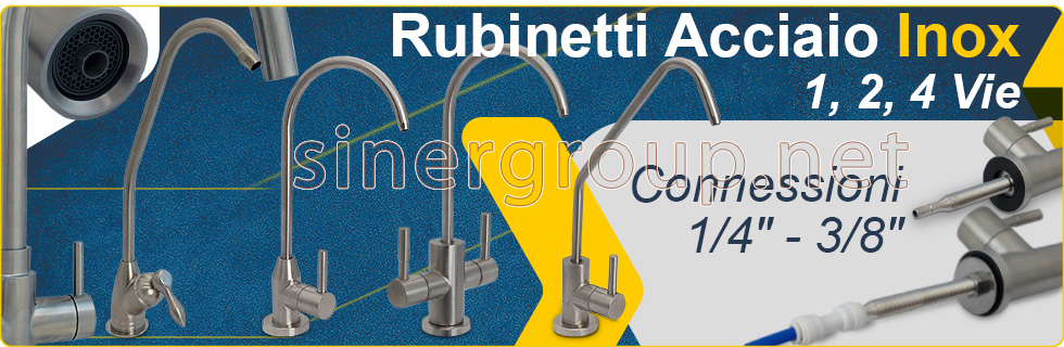 Rubinetti acciaio inox 1 2 4 vie osmosi inversa microfiltrazione depuratori filtrazione acqua