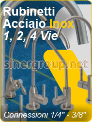 Rubinetti acciaio inox 1 2 4 vie osmosi inversa microfiltrazione depuratori filtrazione acqua