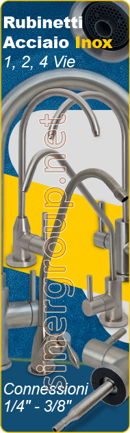 Rubinetti acciaio inox 1 2 4 vie osmosi inversa microfiltrazione depuratori filtrazione acqua