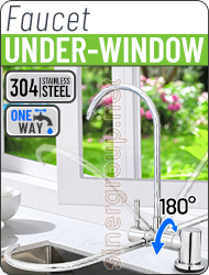 Faucet stainless steel 304 1-way under-window 1/4"