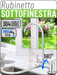 Rubinetto prelievo acciaio inox 304 1 via sottofinestra 1/4"