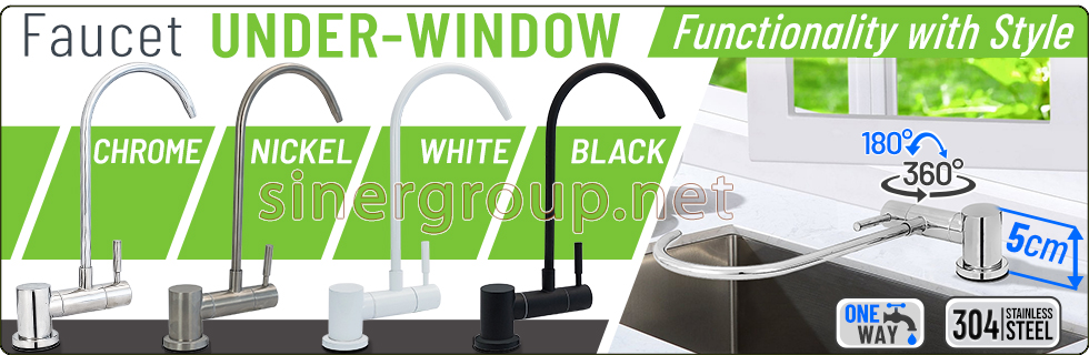 Faucet stainless steel 304 1-way under-window 1/4"