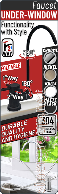 Faucet stainless steel 304 2-way under-window 1/4"