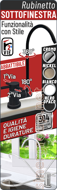 Rubinetto prelievo acciaio inox 304 2 vie sottofinestra 1/4"