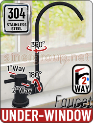 Faucet stainless steel 304 2-way under-window 1/4"