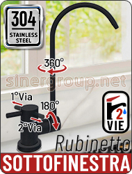 Rubinetto prelievo acciaio inox 304 2 vie sottofinestra 1/4"