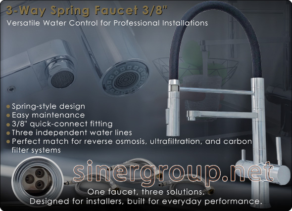 3-Way Water Purifier Spring Faucet Water Dispenser Reverse Osmosis Microfiltration