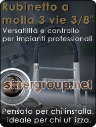 Rubinetto molla 3 vie Depuratori Erogatori Acqua Depurata Osmosi Inversa Microfiltrazione